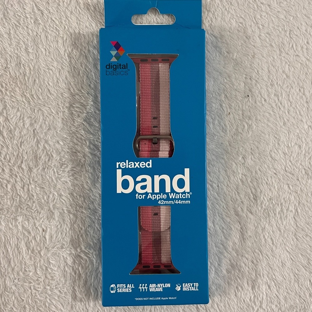 For Apple Watch 42mm/44mm Stripe Woven Nylon Watch Band, For Apple Watch BERRY